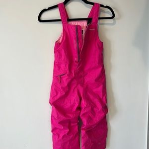 Patagonia pink, kids girls snow bibs, snow pants, ski pants 4T
